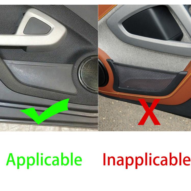 For 2011-2015 Mercedes-Benz Smart Fortwo 4pcs /Set Door Storage Box Stickers(Black) - Image 5