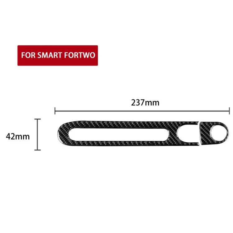 For 2011-2015 Mercedes-Benz Smart Right-Hand Drive 2pcs /Set Glove Box Handle Stickers(Black) - Image 3