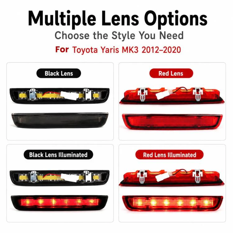 For 2012-2020 Toyota Yaris MK3 Rear High-Mounted Brake Light 81570-0D150(Red) - Image 3