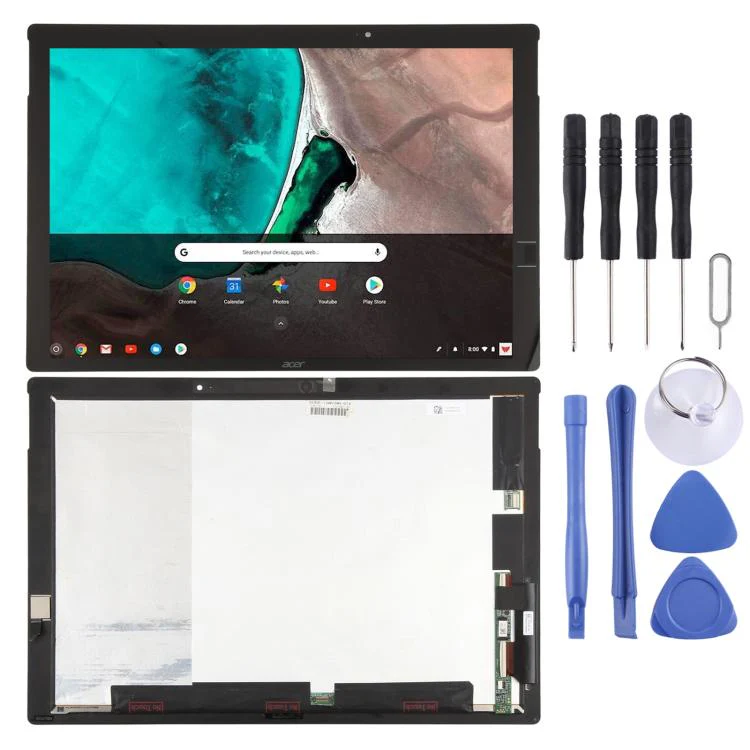 For Acer Chromebook Spin 13 CP713-1WN 2018–2020 KL.1350W.003 2256×1504 QHD LCD Screen with Digitizer Full Assembly (Black)