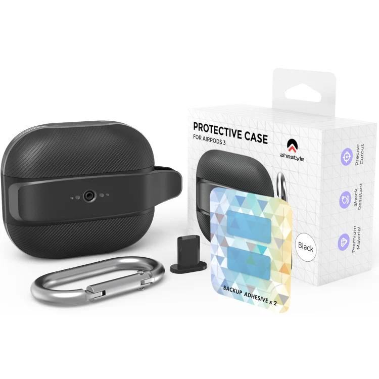 For AirPods 3 AhaStyle PT179 TPU+Silicone Split Protective Case(Blue) - Image 9