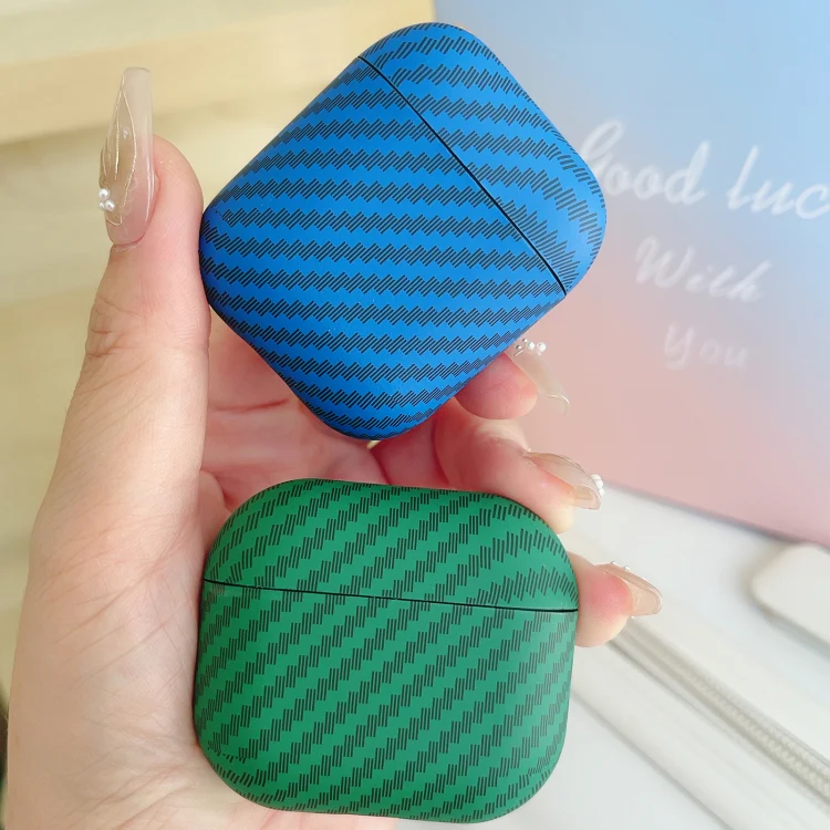 For AirPods 3 Carbon Fiber TPU Frosted Earphone Protective Case(Green) - Image 3