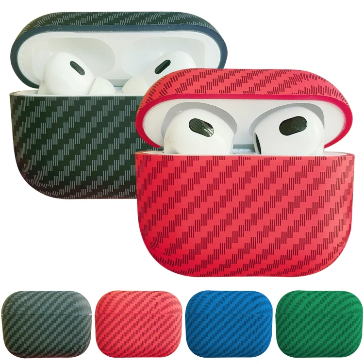 For AirPods 3 Carbon Fiber TPU Frosted Earphone Protective Case(Red) - Image 2