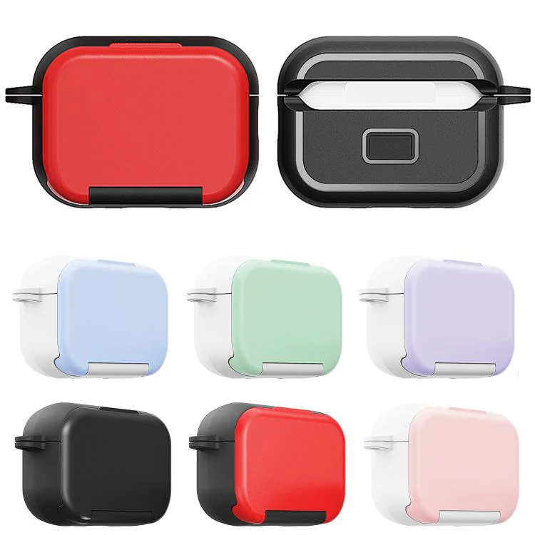 For AirPods 3 Mirror Stand Silicone Earphones Protective Case(Blue) - Image 3