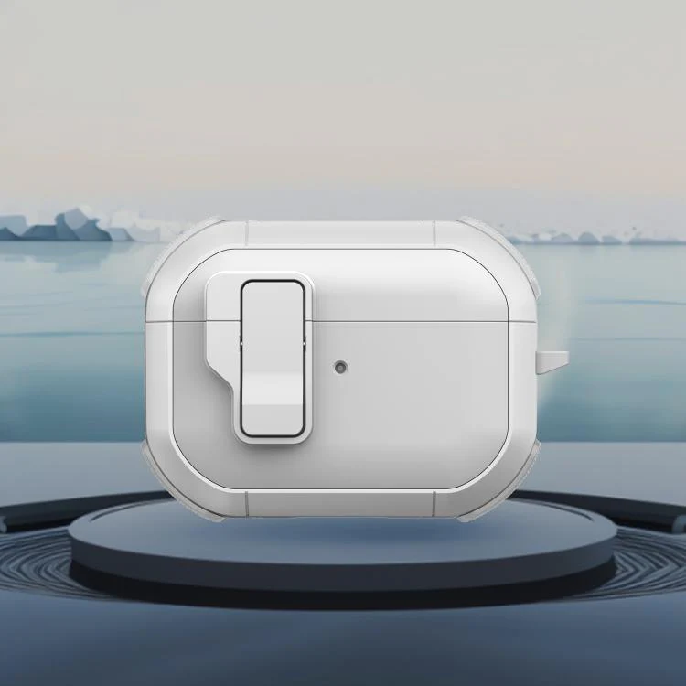 For AirPods 3 Starship Wireless Earphones Case with Magnetic Switch(White)