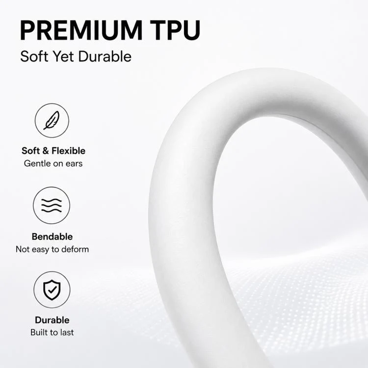 For AirPods / Galaxy Buds XDcase 3 Pairs Soft Rubber Anti-slip Sports Ear Hooks(Black) - Image 3