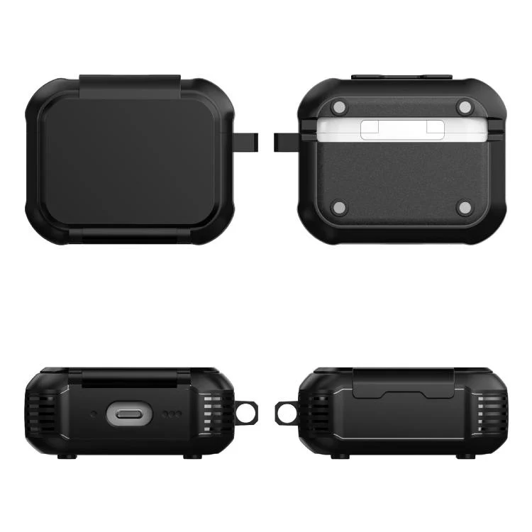 For AirPods Pro 2 Foldable Stand Shockproof Earphone Protective Case with Mirror(Silver) - Image 3