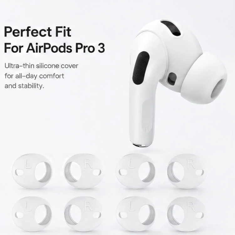 For AirPods Pro 3 XDcase 6 Pairs Silicone Anti-slip Sports Ear Covers Kit, Cleaning Brush Color Random(Black) - Image 2