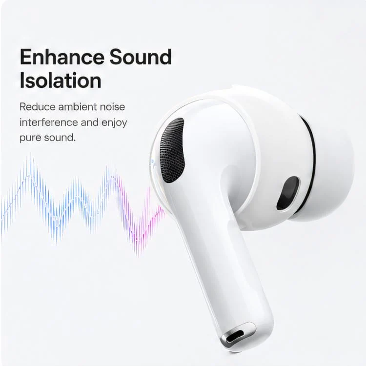 For AirPods Pro 3 XDcase 6 Pairs Silicone Anti-slip Sports Ear Covers Kit, Cleaning Brush Color Random(White) - Image 3