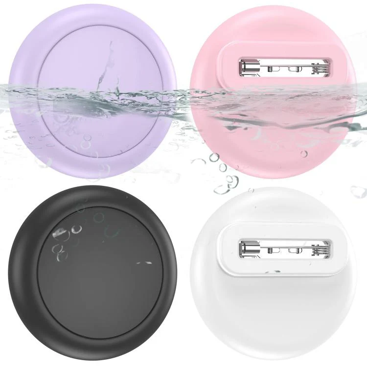 For AirTag 2nd Gen / 1st Gen XDcase 4pcs Silicone Waterproof Protective Case with Pin(Red Pink Purple Transparent) - Image 2