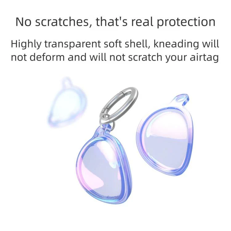 For AirTag 2nd Gen / AirTag 1st Gen Glitter TPU Full-Coverage Keychain Cover(Glitter Blue) - Image 4