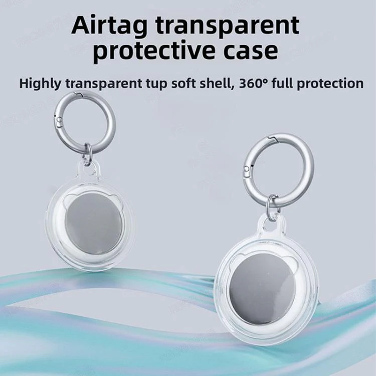 For AirTag 2nd Gen / AirTag 1st Gen Little Bear TPU Protective Cover(Transparent) - Image 3