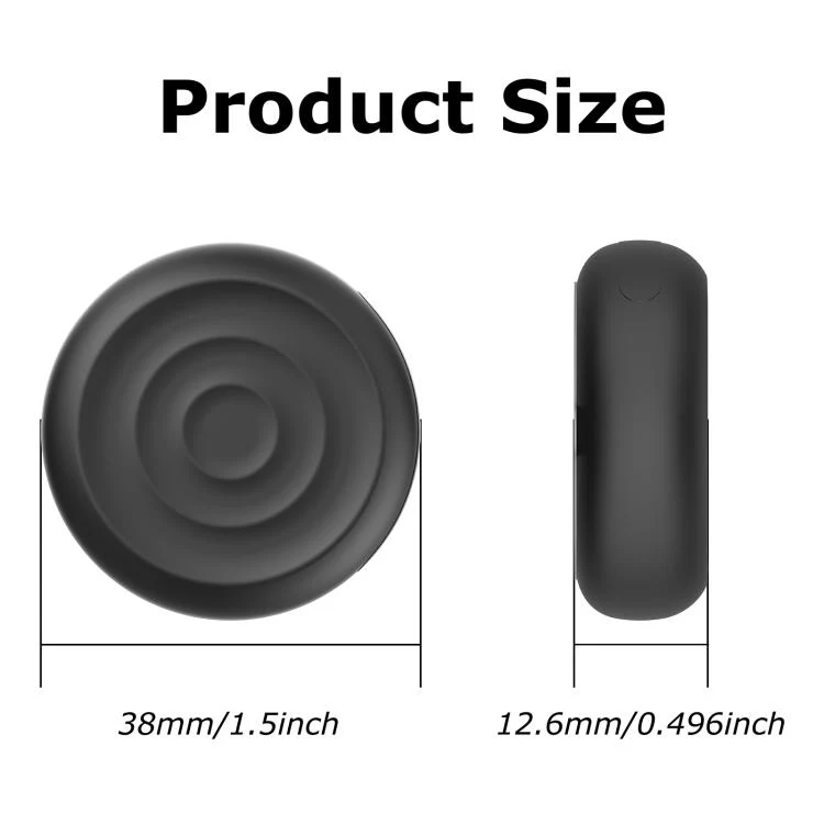 For AirTag 2nd Gen / AirTag 1st Gen Wave Texture Side Hole Adhesive Silicone Waterproof Protective Cover(Black) - Image 7