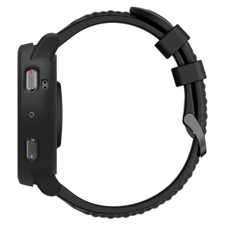 For Amazfit Active Max Silicone Soft Case and Solid Color Perforated Silicone Watch Band(Dark Green) - Image 9