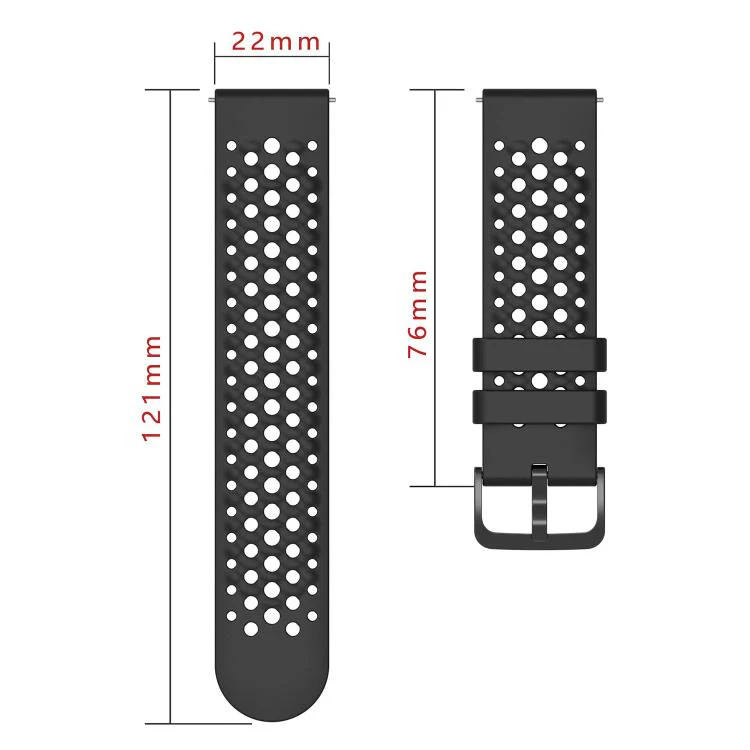 For Amazfit Active Max Silicone Soft Case and Solid Color Perforated Silicone Watch Band(Dark Grey) - Image 10