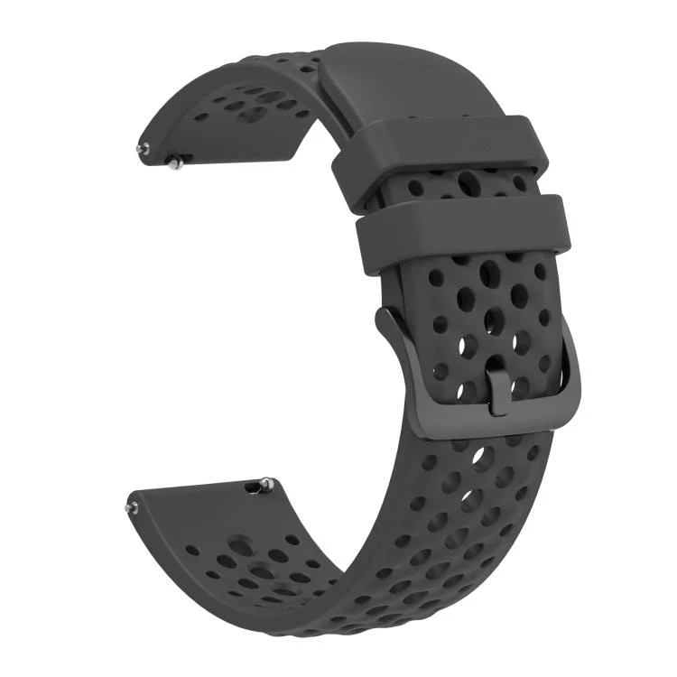 For Amazfit Active Max Silicone Soft Case and Solid Color Perforated Silicone Watch Band(Dark Grey) - Image 4