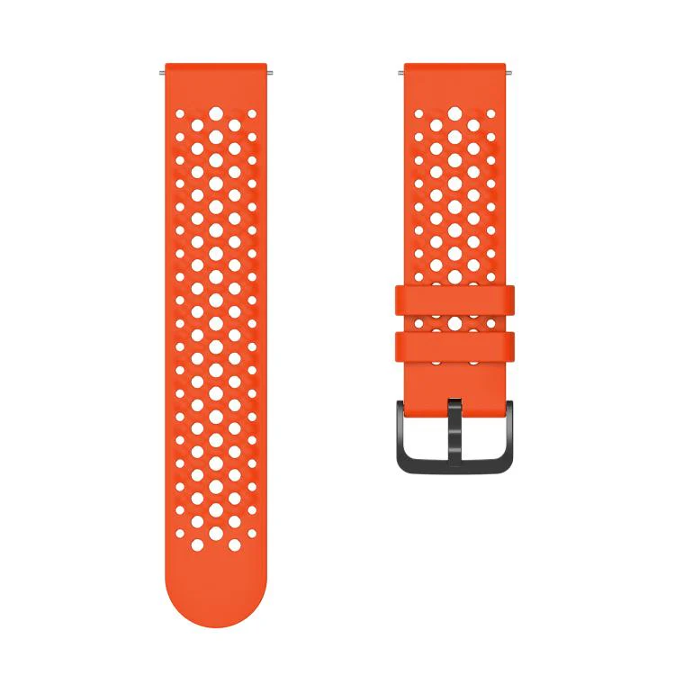 For Amazfit Active Max Silicone Soft Case and Solid Color Perforated Silicone Watch Band(Orange) - Image 5