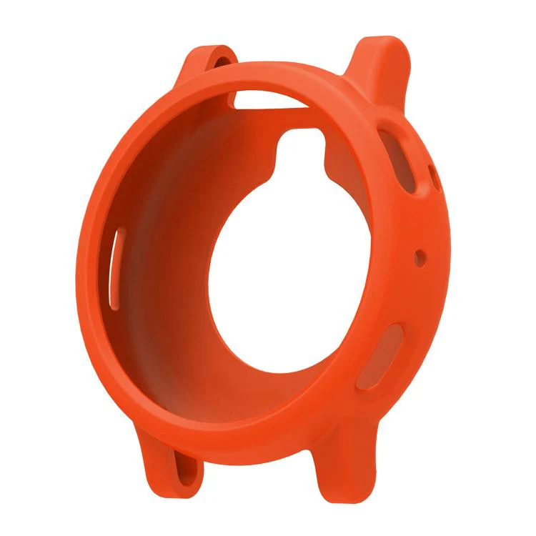 For Amazfit Active Max Silicone Soft Case and Solid Color Perforated Silicone Watch Band(Orange) - Image 6
