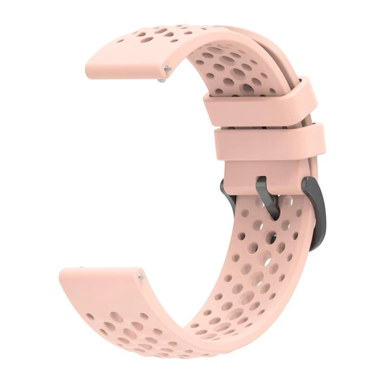 For Amazfit Active Max Silicone Soft Case and Solid Color Perforated Silicone Watch Band(Pink) - Image 3
