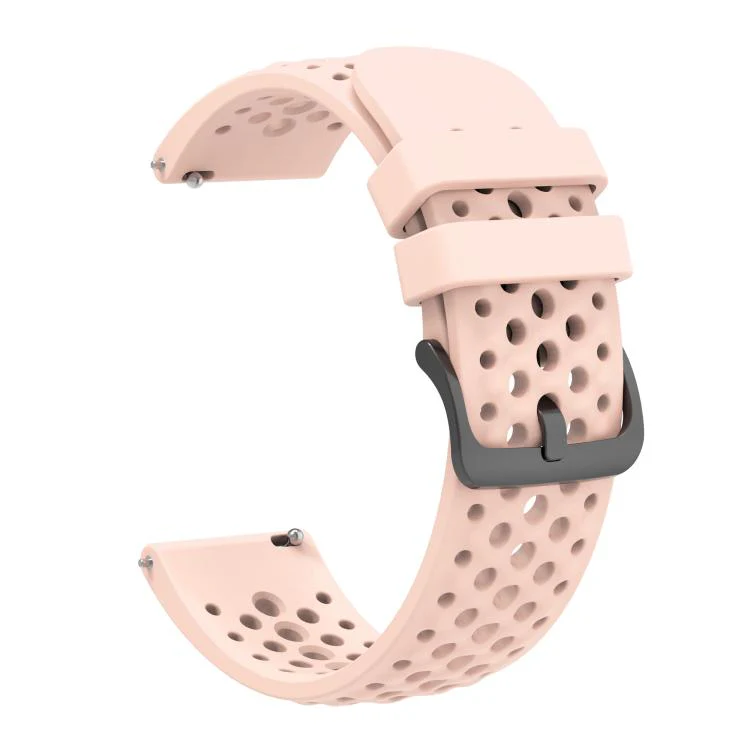 For Amazfit Active Max Silicone Soft Case and Solid Color Perforated Silicone Watch Band(Pink) - Image 4