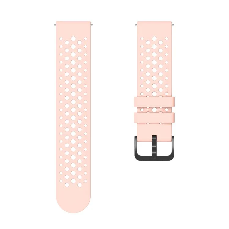 For Amazfit Active Max Silicone Soft Case and Solid Color Perforated Silicone Watch Band(Pink) - Image 5