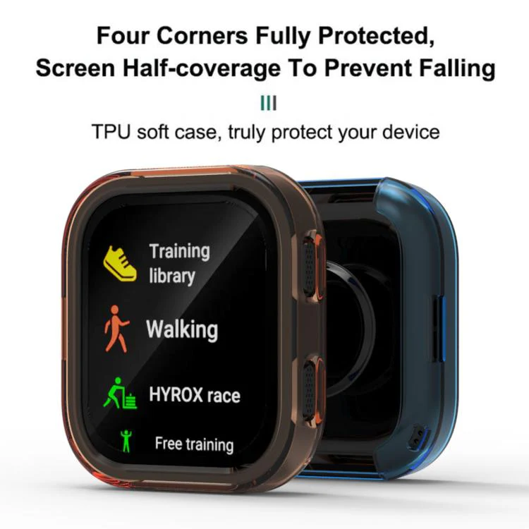 For Amazfit Bip Max Candy Color Half Coverage Hollow TPU Watch Protective Case(Transparent Blue) - Image 4