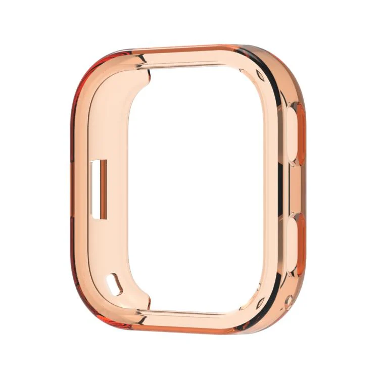 For Amazfit Bip Max Candy Color Half Coverage Hollow TPU Watch Protective Case(Transparent Orange)