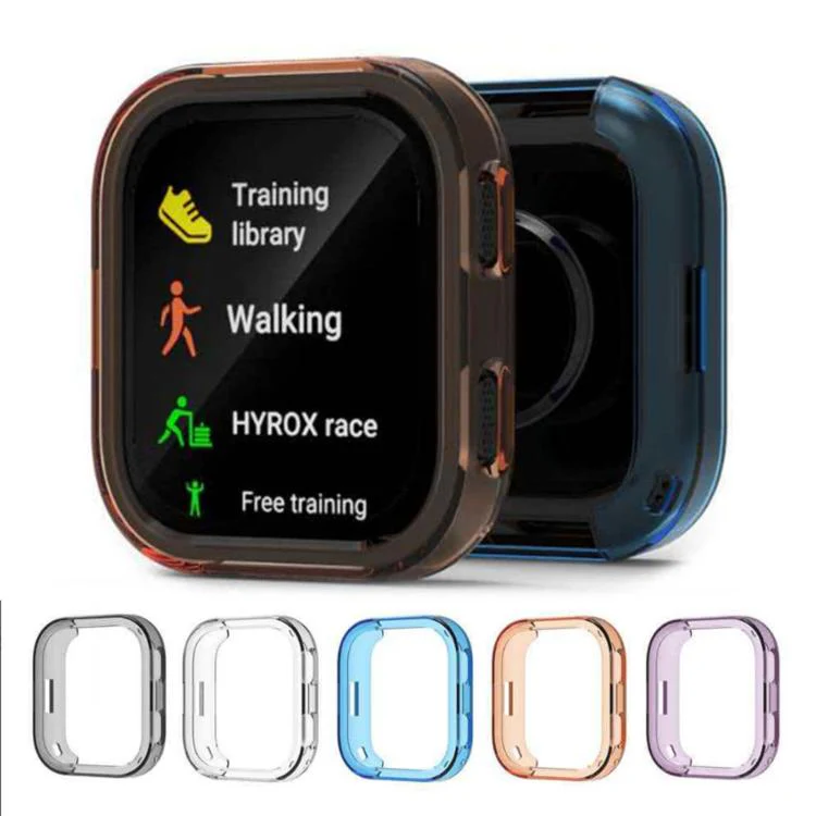 For Amazfit Bip Max Candy Color Half Coverage Hollow TPU Watch Protective Case(Transparent Orange) - Image 2