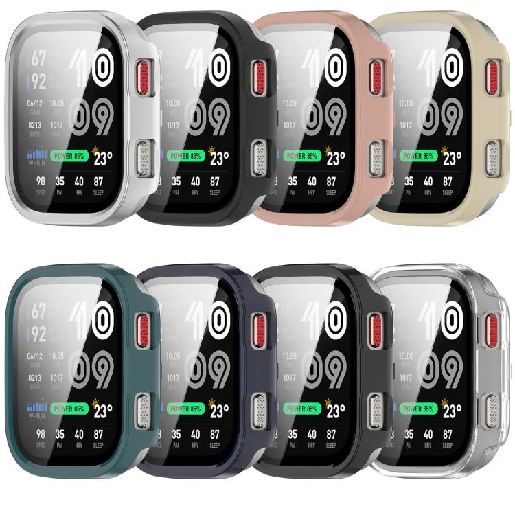 For Amazfit Bip Max Tempered Film Integrated PC Watch Protective Case(Ink Blue) - Image 8