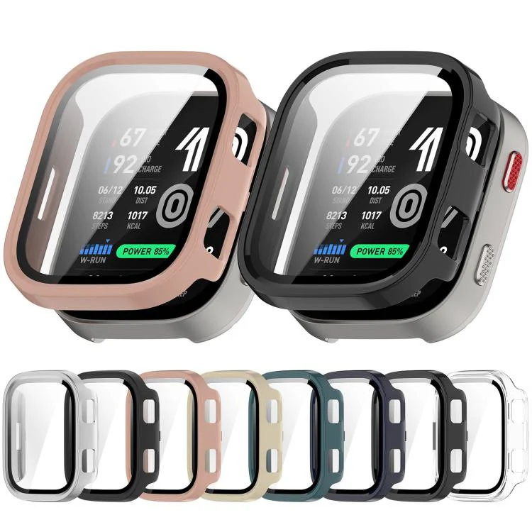 For Amazfit Bip Max Tempered Film Integrated PC Watch Protective Case(Matte Silver) - Image 6