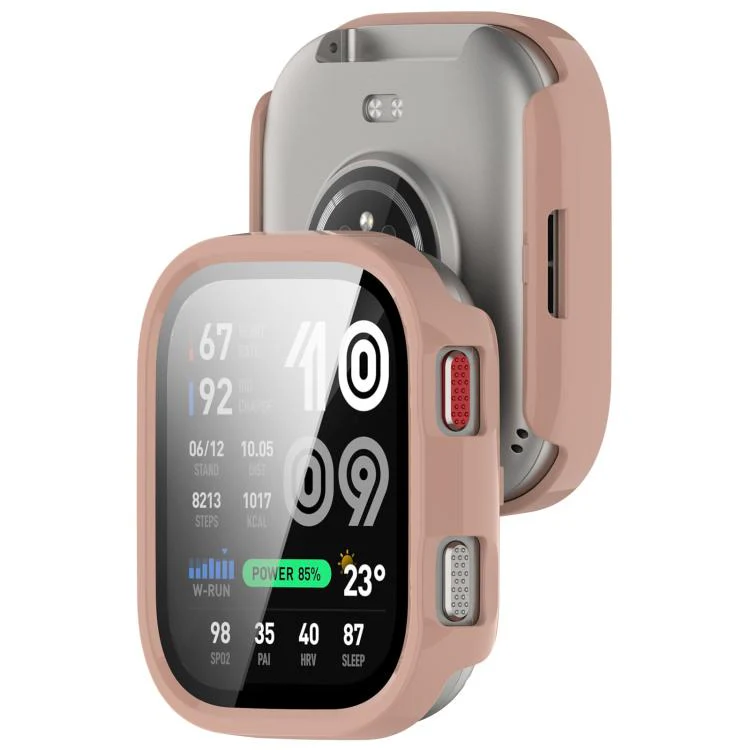For Amazfit Bip Max Tempered Film Integrated PC Watch Protective Case(Pink) - Image 5