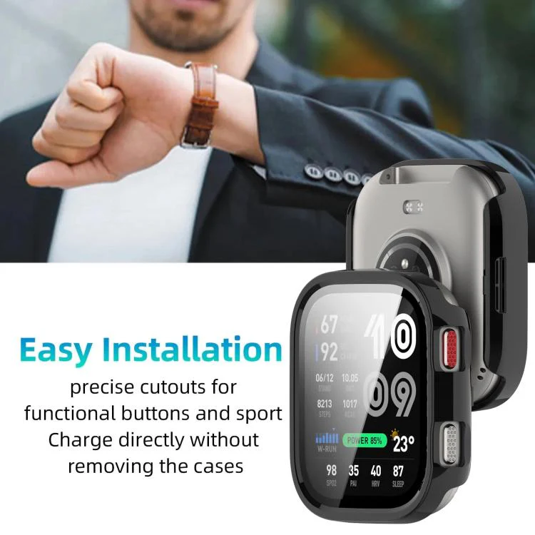 For Amazfit Bip Max xDfind Film Integrated PC Watch Protective Case(Black) - Image 7