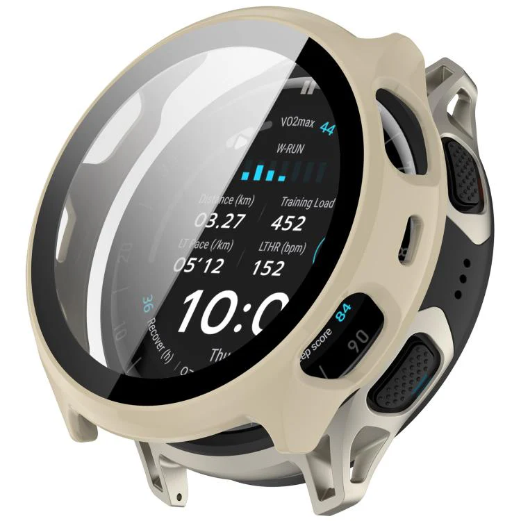 For Amazfit Cheetah 2 Pro / Cheetah 2 Ultra Tempered Film Integrated PC Watch Protective Case(Ivory White)