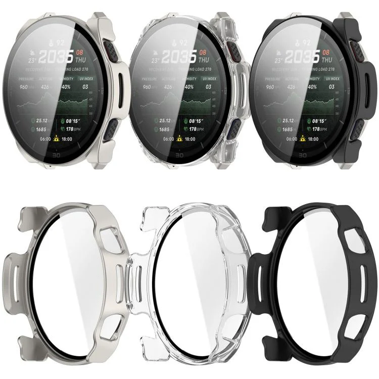 For Amazfit Cheetah 2 Ultra Tempered Glass Film Integrated PC Watch Protective Case(Brushed Titanium) - Image 9