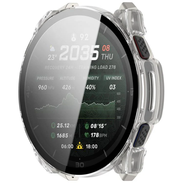 For Amazfit Cheetah 2 Ultra Tempered Glass Film Integrated PC Watch Protective Case(Transparent) - Image 2