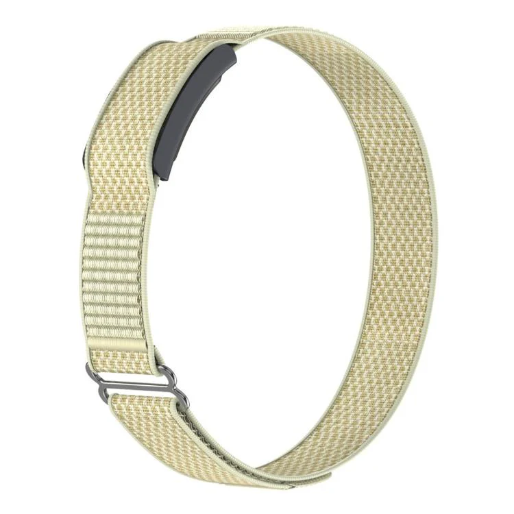 For Amazfit Helio Strap Nylon Hook and Loop Fastener Watch Band Armband(Beige)