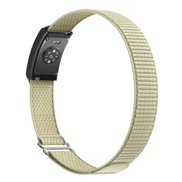 For Amazfit Helio Strap Nylon Hook and Loop Fastener Watch Band Armband(Beige) - Image 2