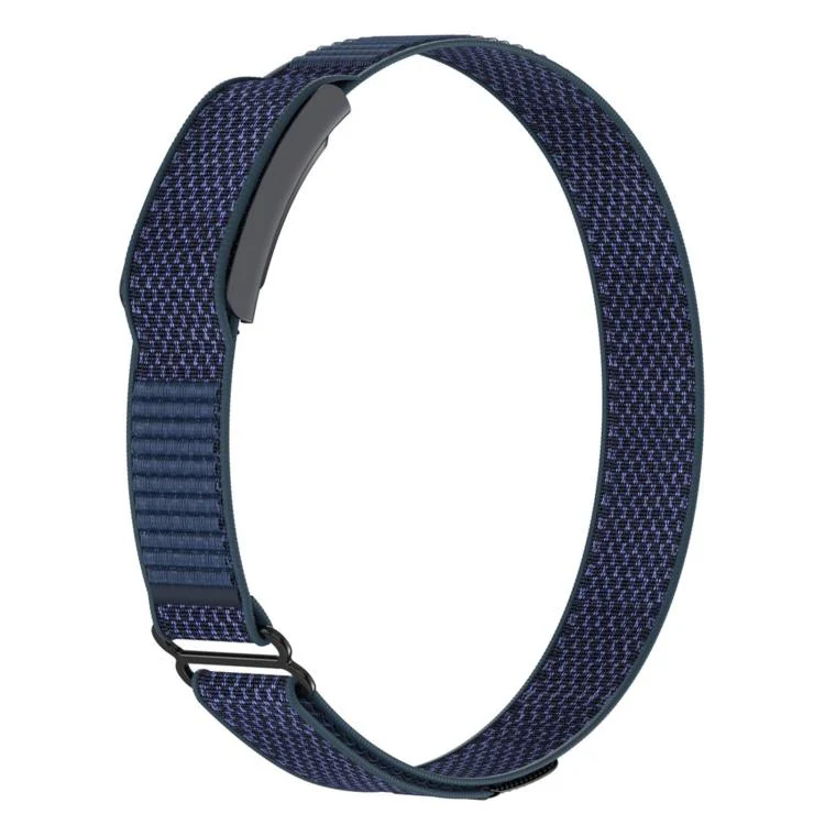 For Amazfit Helio Strap Nylon Hook and Loop Fastener Watch Band Armband(Dark Blue)