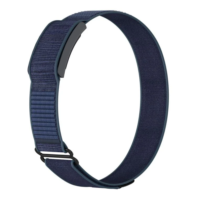 For Amazfit Helio Strap Nylon Hook and Loop Fastener Watch Band Armband(Midnight Blue)