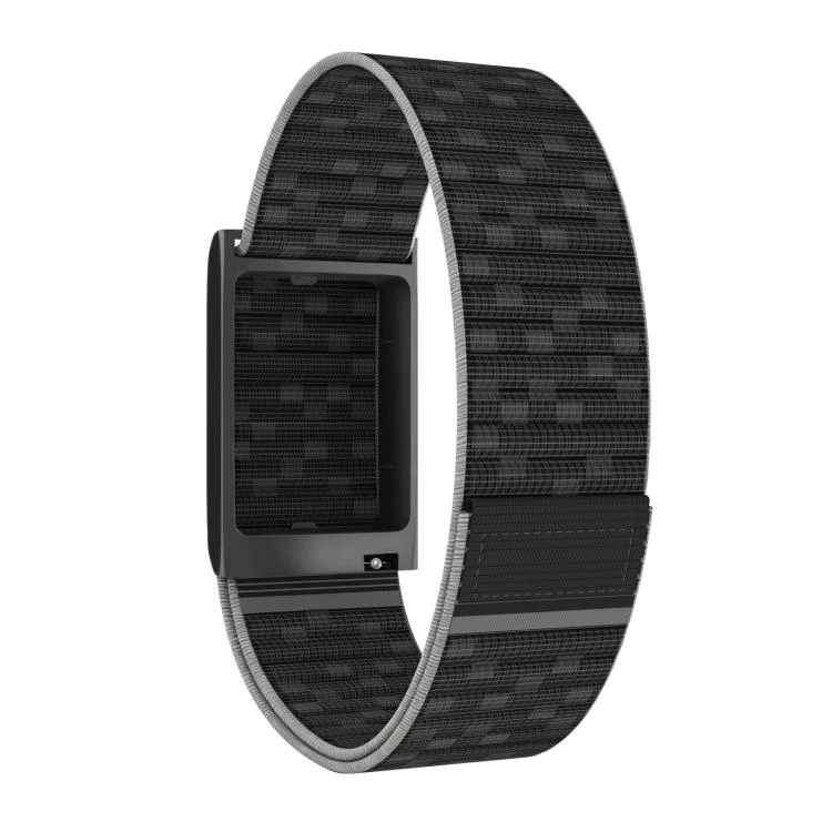 For Amazfit Helio Strap Watch Frame Integrated Nylon Hook and Loop Fastener Watch Band(Black+Black) - Image 3