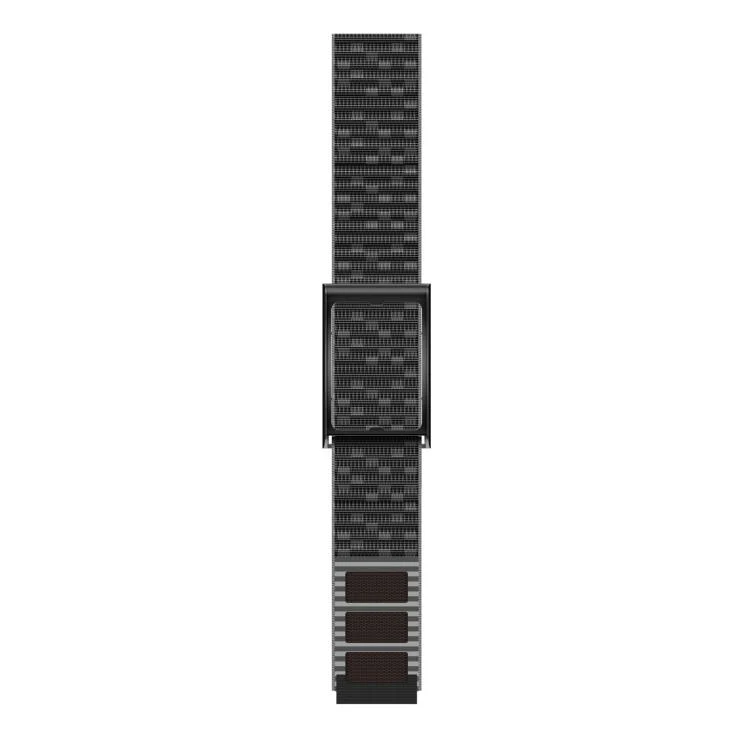 For Amazfit Helio Strap Watch Frame Integrated Nylon Hook and Loop Fastener Watch Band(Black+Black) - Image 4