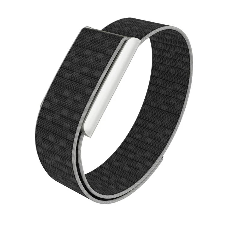 For Amazfit Helio Strap Watch Frame Integrated Nylon Hook and Loop Fastener Watch Band(Black+Silver) - Image 2