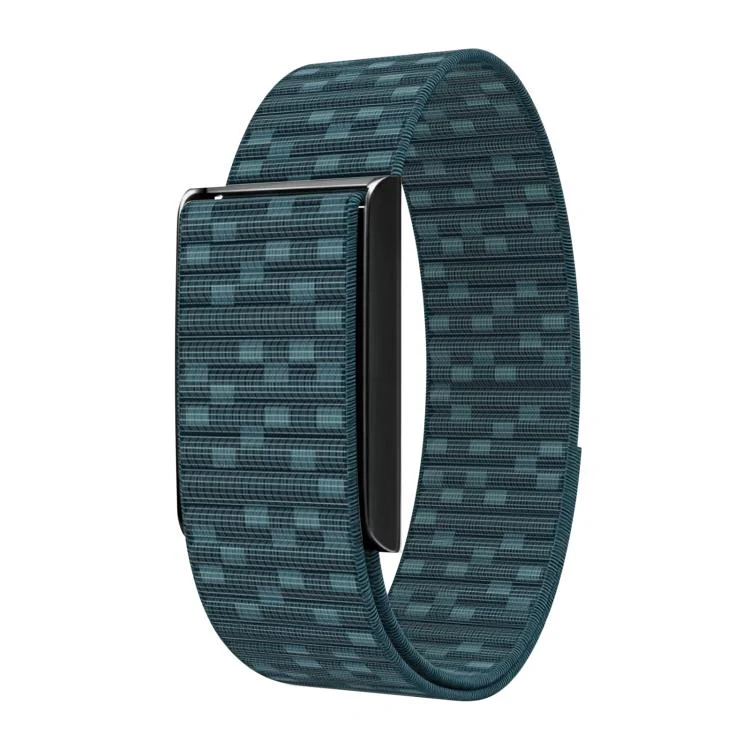 For Amazfit Helio Strap Watch Frame Integrated Nylon Hook and Loop Fastener Watch Band(Blue+Black)