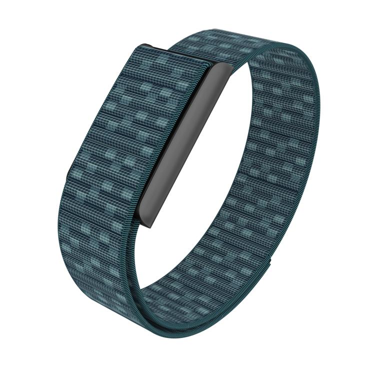 For Amazfit Helio Strap Watch Frame Integrated Nylon Hook and Loop Fastener Watch Band(Blue+Black) - Image 2