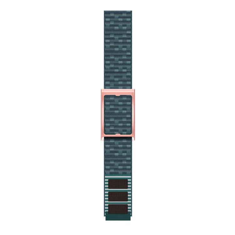 For Amazfit Helio Strap Watch Frame Integrated Nylon Hook and Loop Fastener Watch Band(Blue+Rose Gold) - Image 4