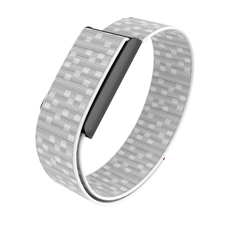 For Amazfit Helio Strap Watch Frame Integrated Nylon Hook and Loop Fastener Watch Band(Seashell White+Black) - Image 2