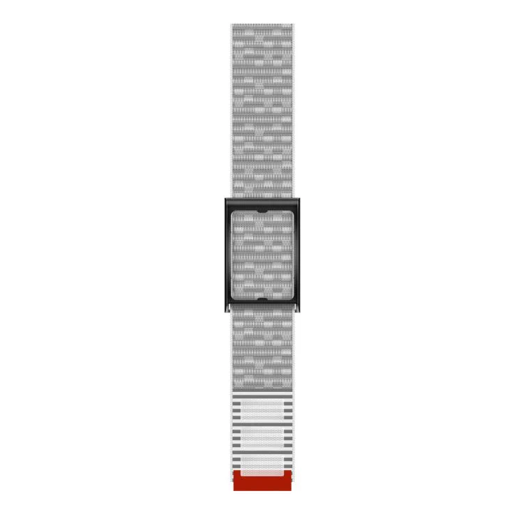 For Amazfit Helio Strap Watch Frame Integrated Nylon Hook and Loop Fastener Watch Band(Seashell White+Black) - Image 4