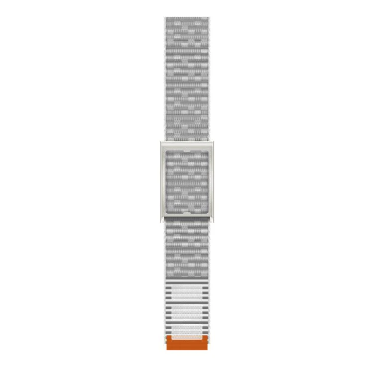For Amazfit Helio Strap Watch Frame Integrated Nylon Hook and Loop Fastener Watch Band(Seashell White+Silver) - Image 4