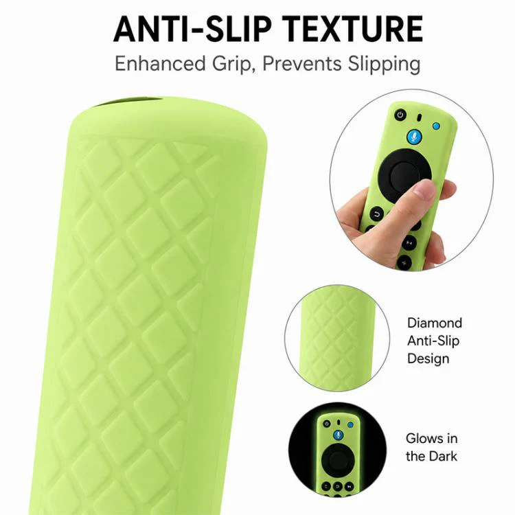 For Amazon Alexa Voice Remote Gen 3/2/1 XDcase 4pcs Thickened Soft Silicone Protective Case with Mini Strap(Black) - Image 5