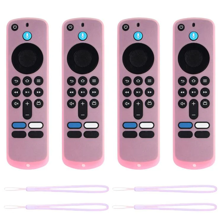 For Amazon Fire TV Stick 4K 2025 Remote XDcase 4pcs Soft Silicone Protective Case with Mini Strap(Luminous Blue)
